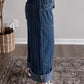 Drew Pinstripe Pant / Dark Denim