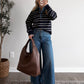 Fall Semester Denim Collar Sweater