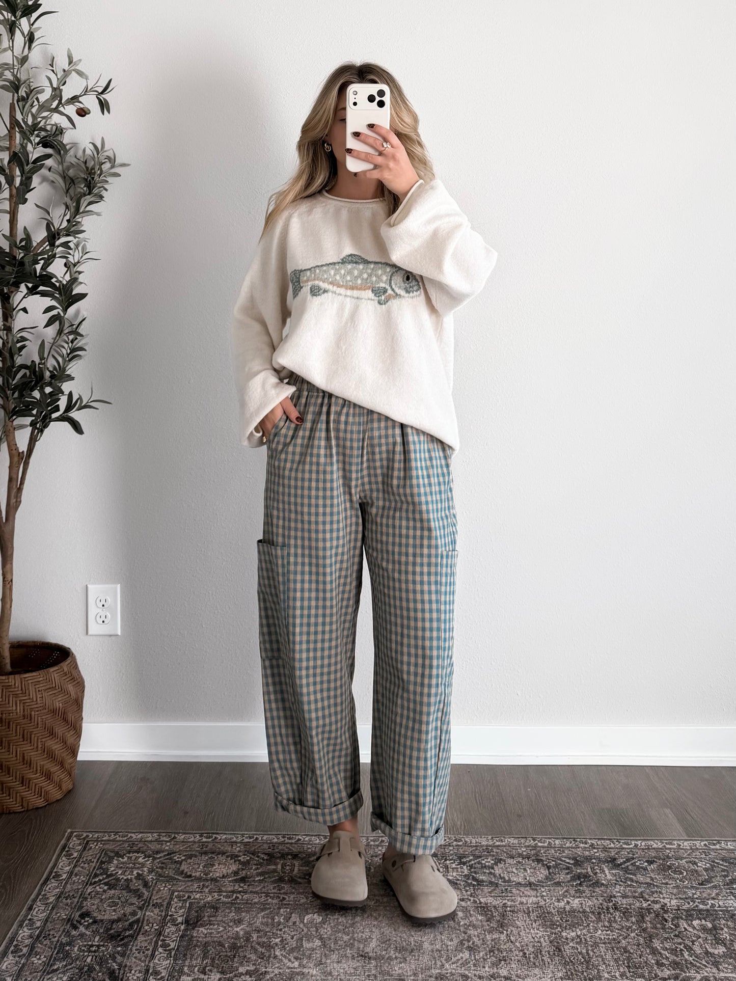 Harvest Mint Gingham Pant