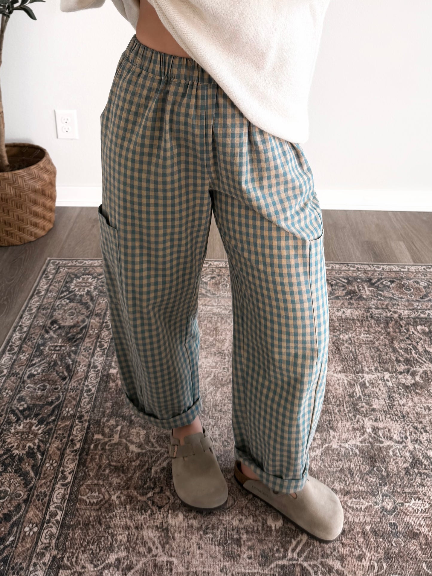 Harvest Mint Gingham Pant