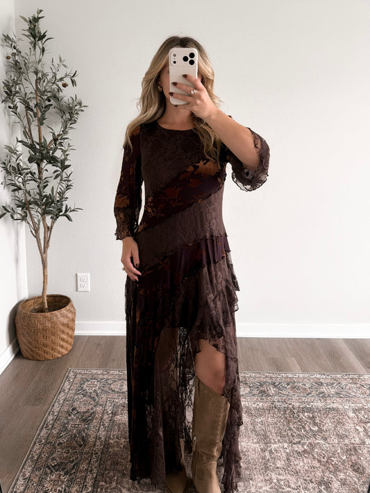 Underwood Velvet Lace Maxi Dress