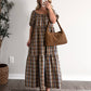 Fall Tradition Plaid Midi Dress