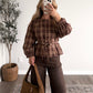 On Main Plaid Tie Waist Top