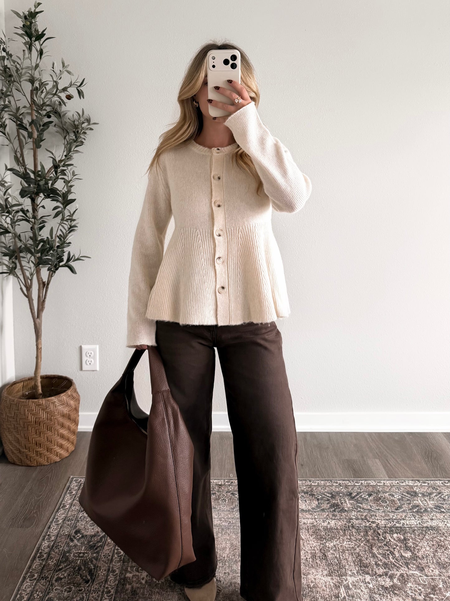 Shortbread Peplum Knit Sweater
