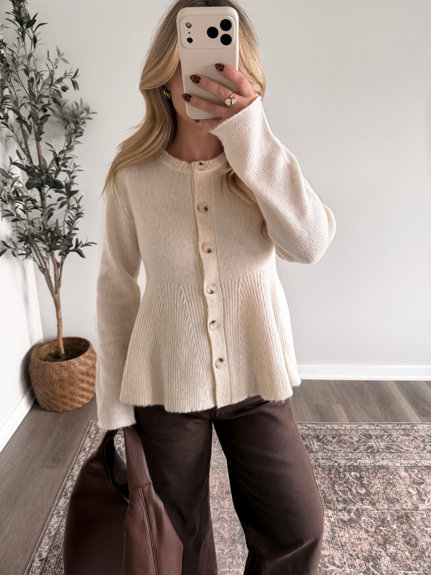 Shortbread Peplum Knit Sweater