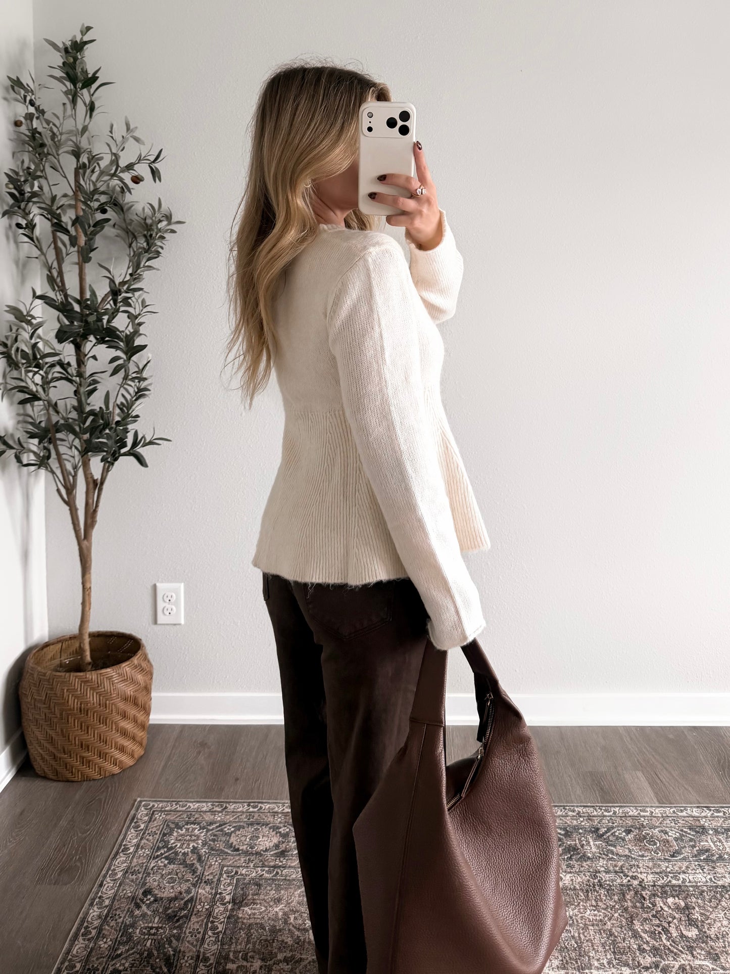 Shortbread Peplum Knit Sweater