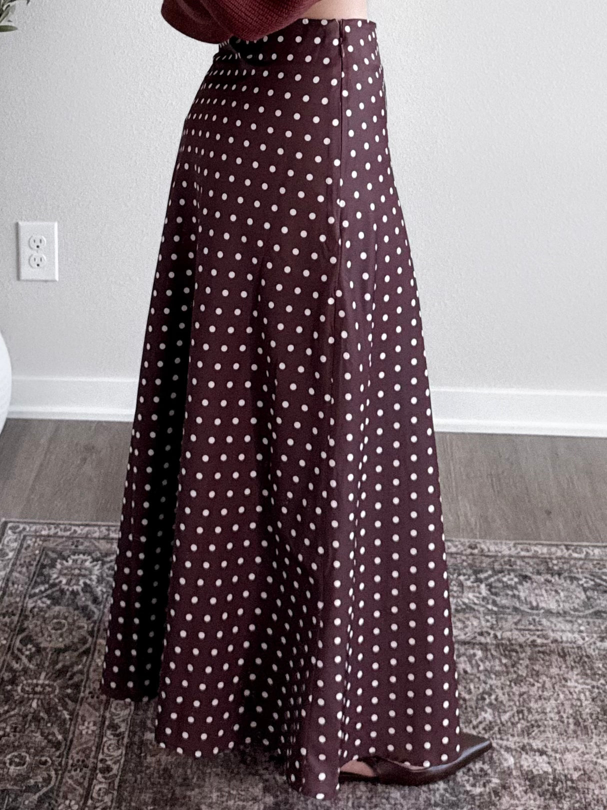 Dottie Chocolate Maxi Skirt