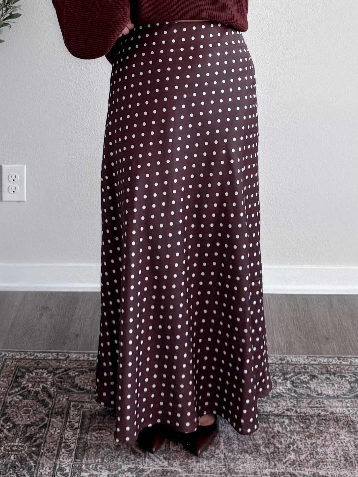 Dottie Chocolate Maxi Skirt
