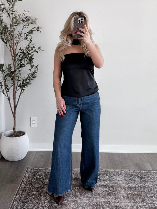 After Party Satin Scarf Top