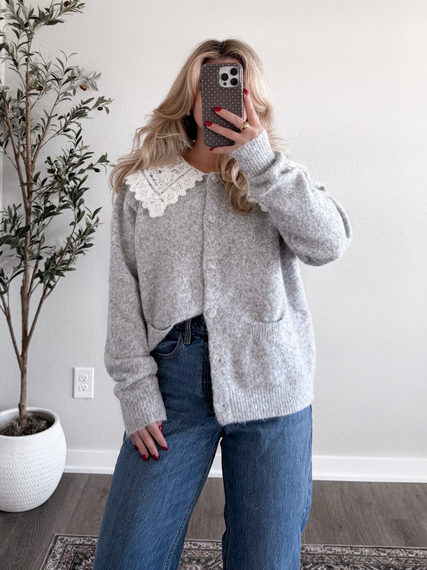 Snow Angel Collared Sweater