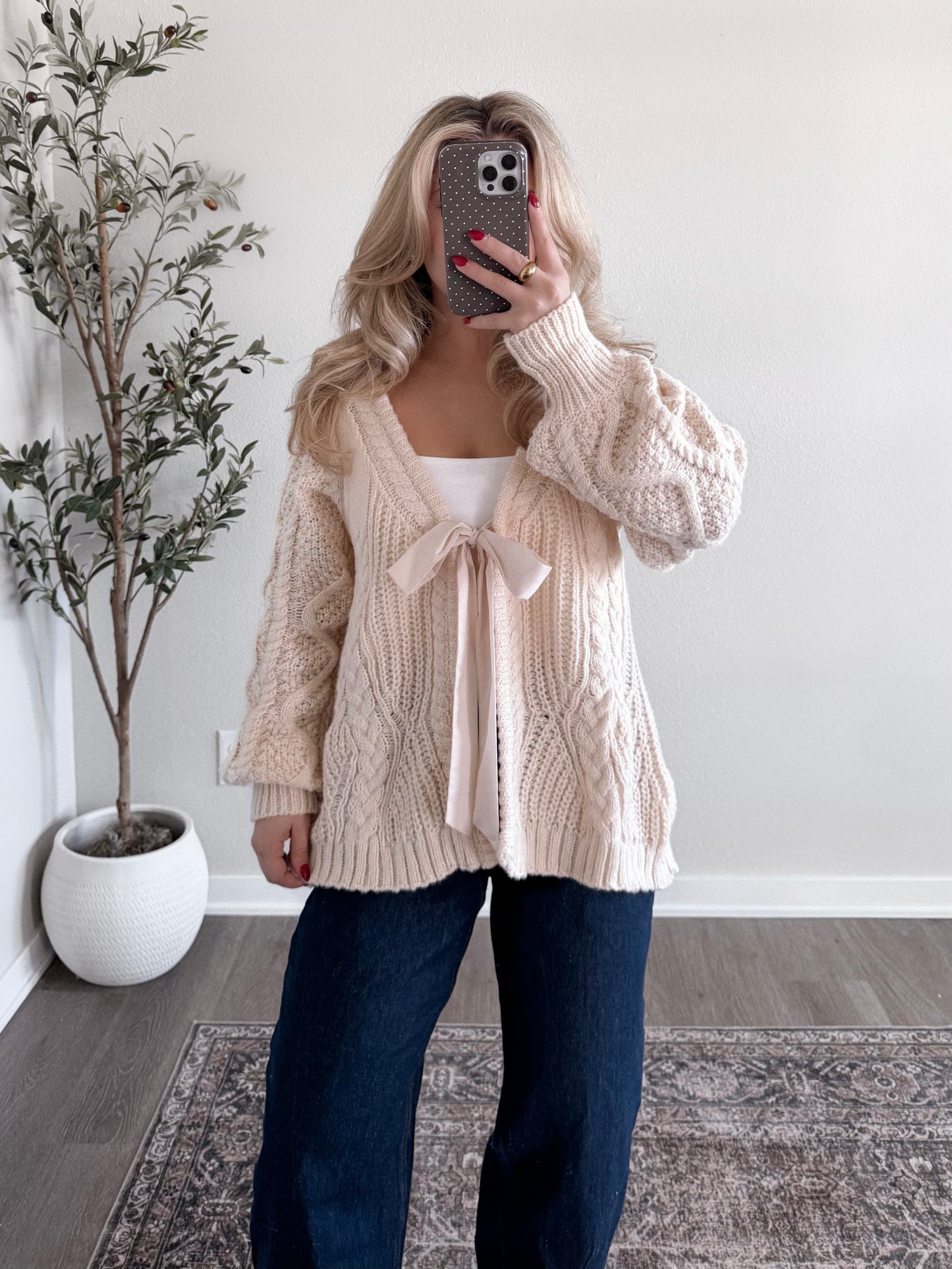 Champagne Knit Reversible Sweater