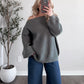 Hazel Boat Neck Oversized Sweater / Basil