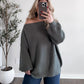 Hazel Boat Neck Oversized Sweater / Basil