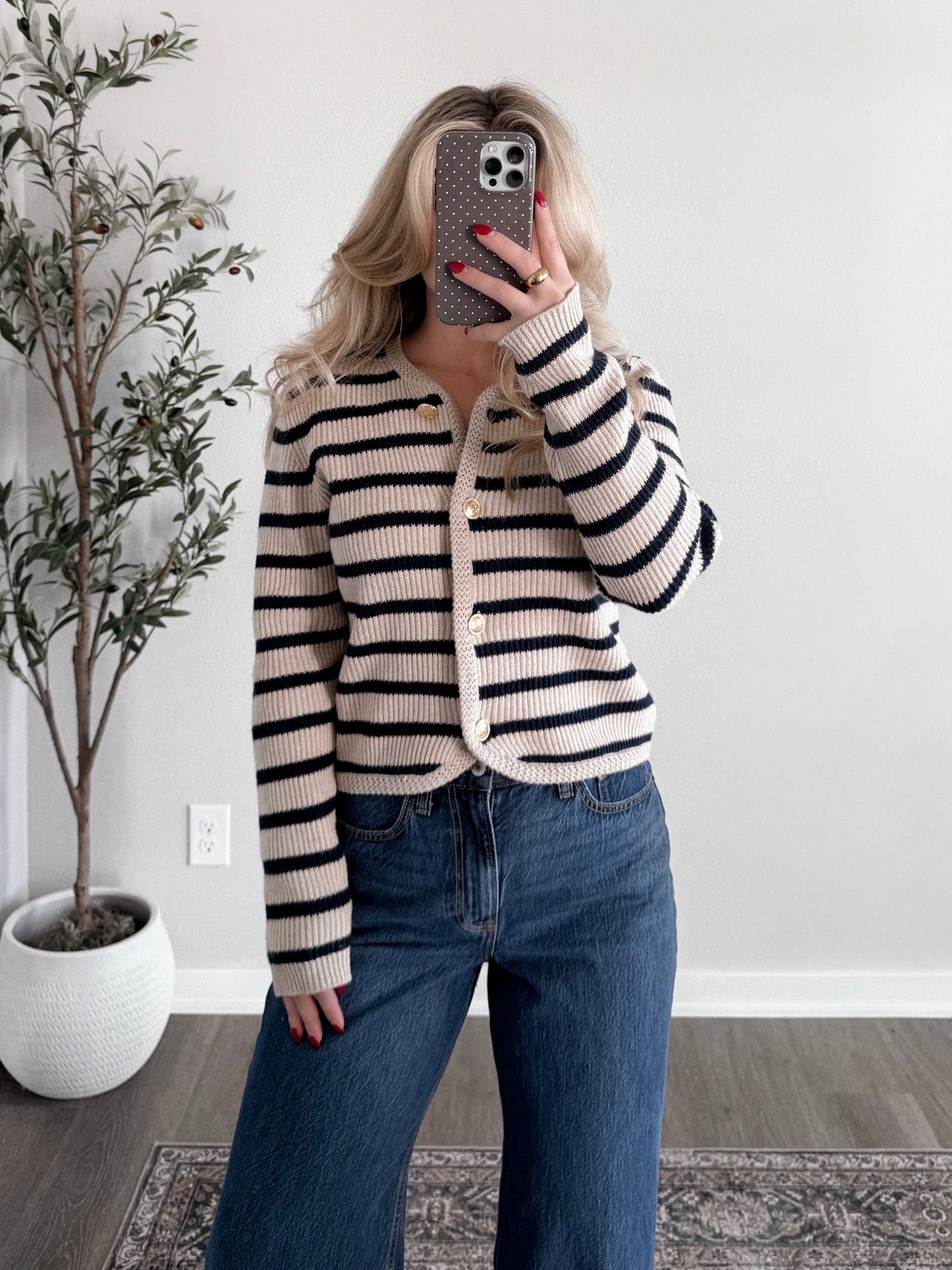 Classic Society Gold Button Cardigan