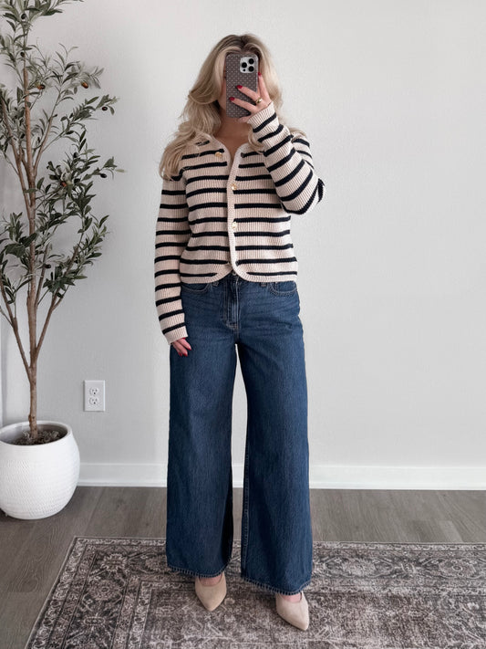 Classic Society Gold Button Cardigan