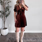 Midnight Espresso Velvet Dress