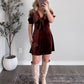 Midnight Espresso Velvet Dress