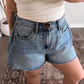 Carrie Denim Flare Shorts