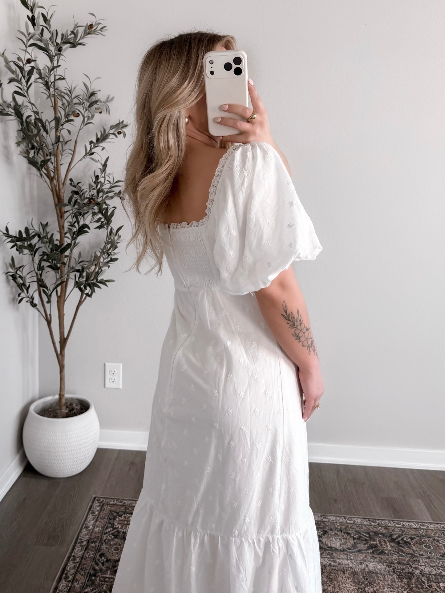 Clara Eyelet Midi Dress