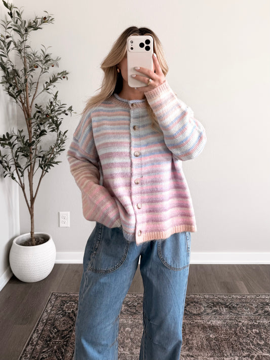 Cotton Candy Clouds Cardigan (Restocking Early July)