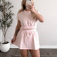 Afternoon Walk Skort Set / Pink