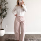 Gridlock Check Print Barrel Pant / Pink