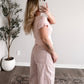 Sweet Dot Basic Top / Pink-Brown