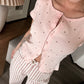 Sweet Dot Basic Top / Pink-Brown
