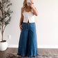Ruthie Ruffle Wide Leg Crop Pant (Short Friendly)