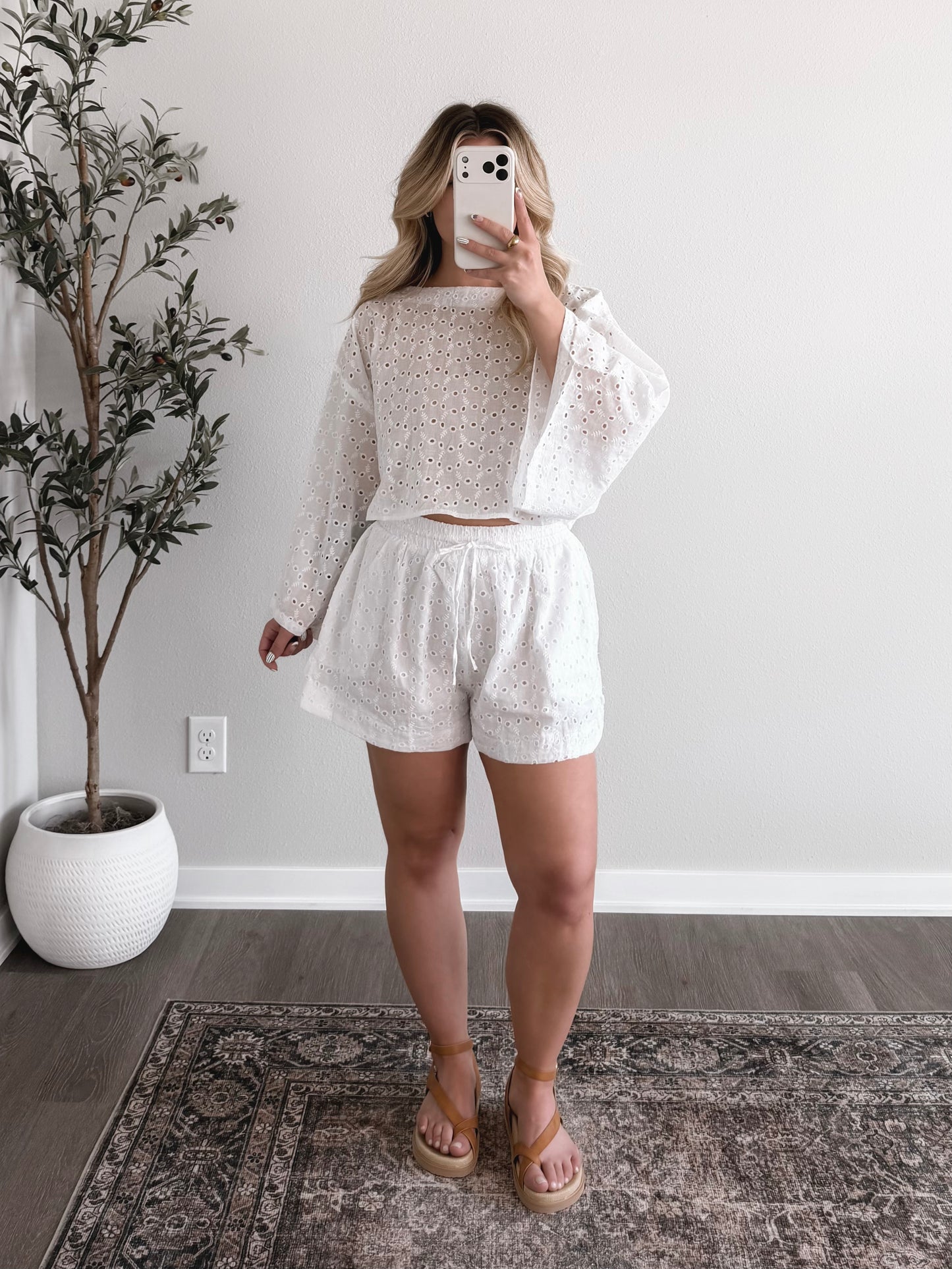 Elsie Eyelet Short Set