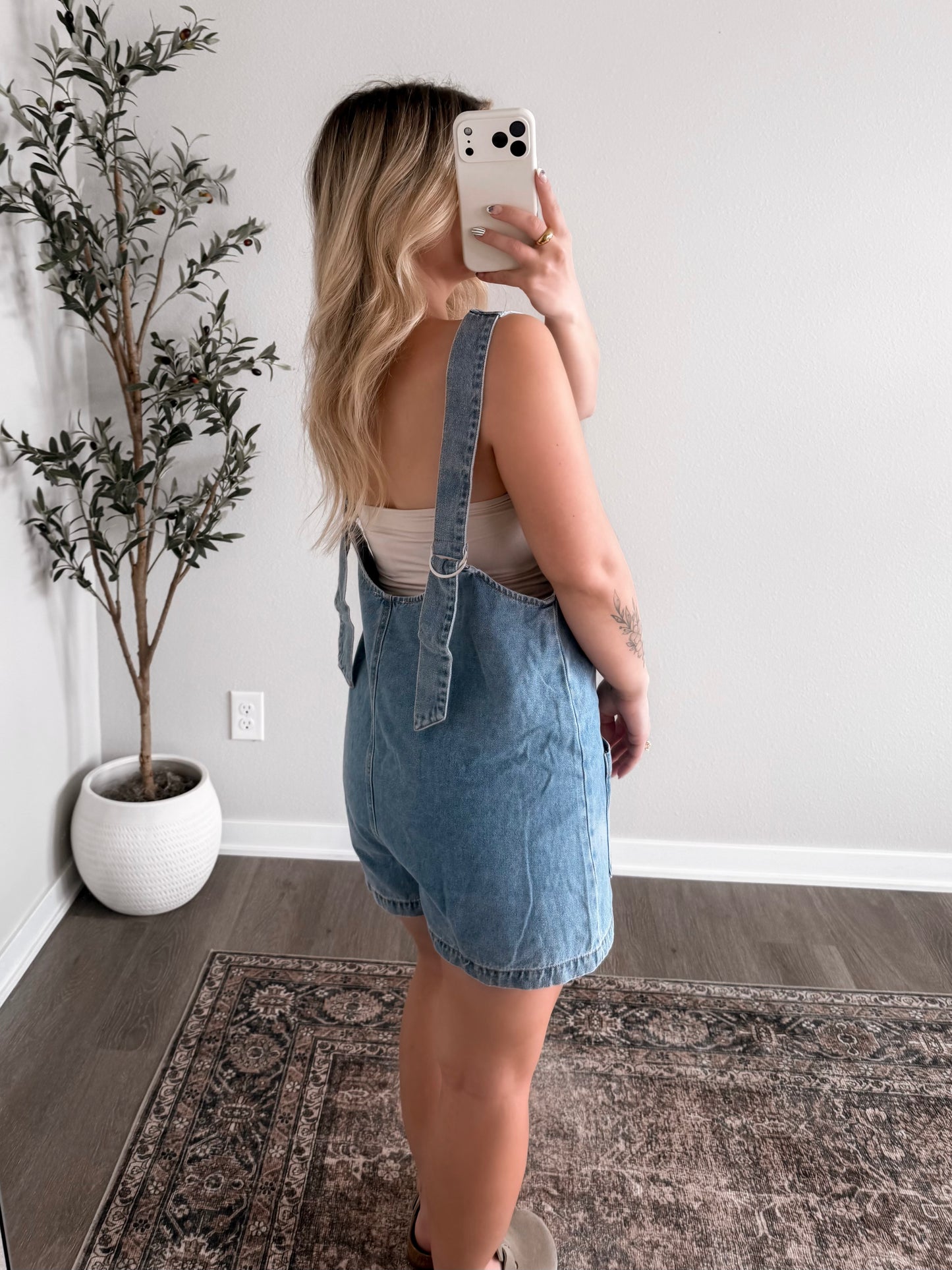 Anyday Denim Short Overalls