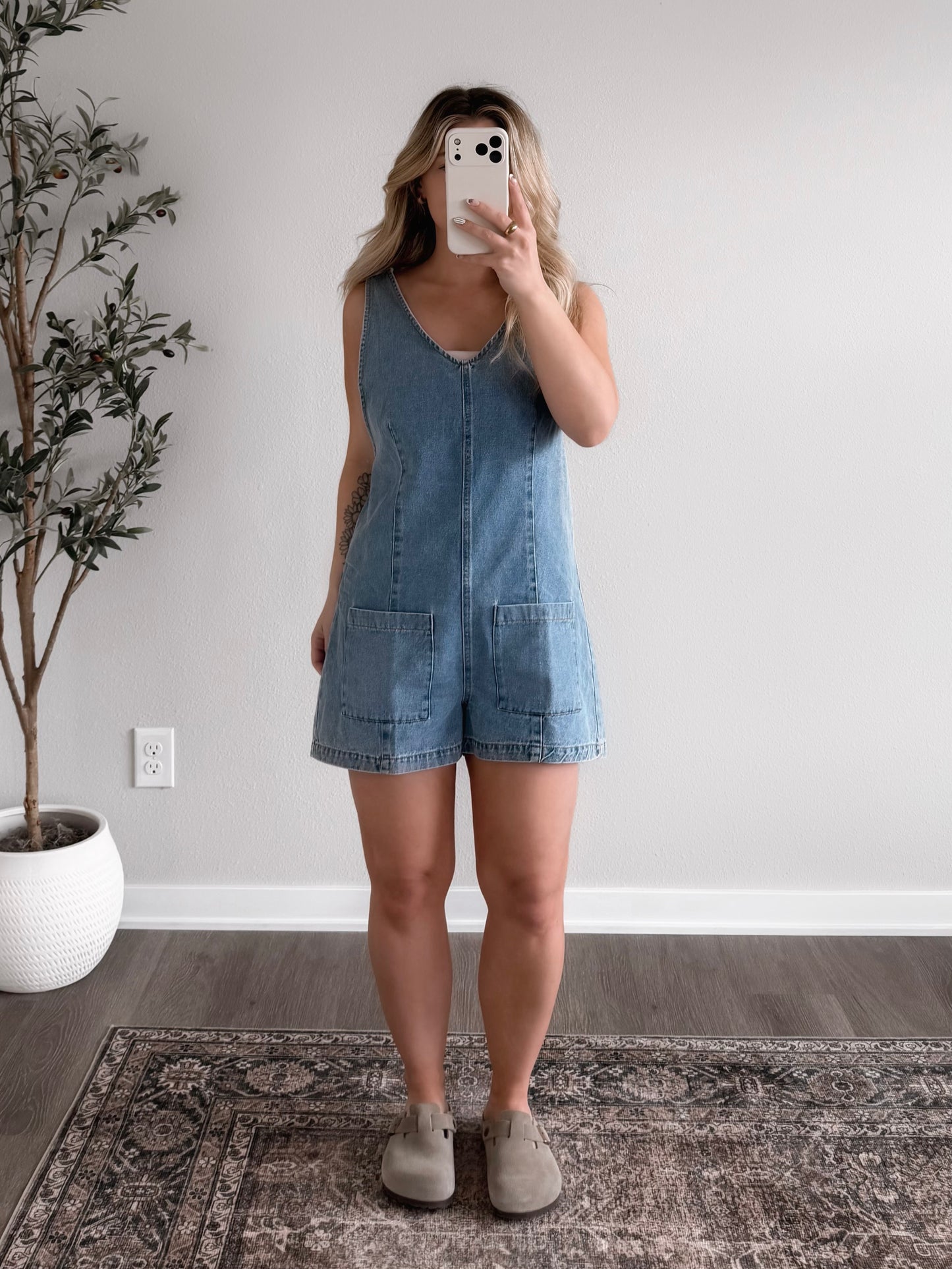 Anyday Denim Short Overalls