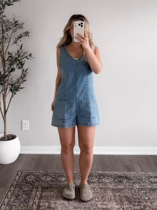 Anyday Denim Short Overalls