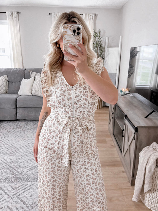 Flower Power Floral Jumpsuit Final Sale