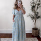 Hydrangea Floral Mid Dress