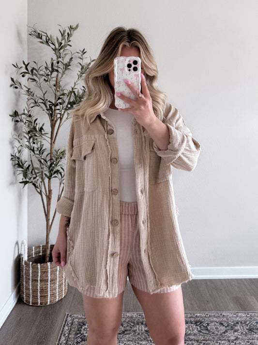 Day Off Oversized Button Down / Natural
