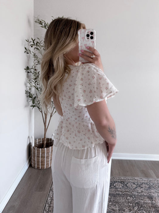 Aurora Floral Woven Top
