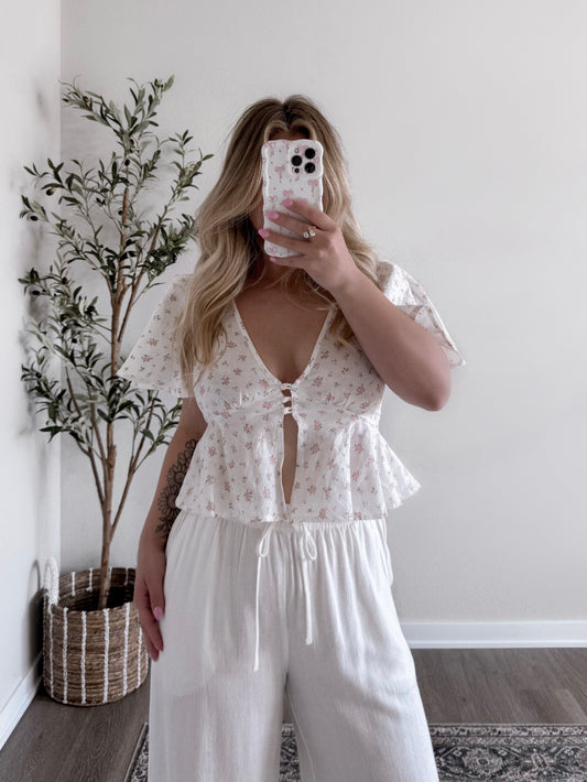 Aurora Floral Woven Top