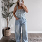 Beck Denim Barrel Overalls / Light Wash