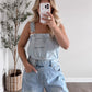 Beck Denim Barrel Overalls / Light Wash