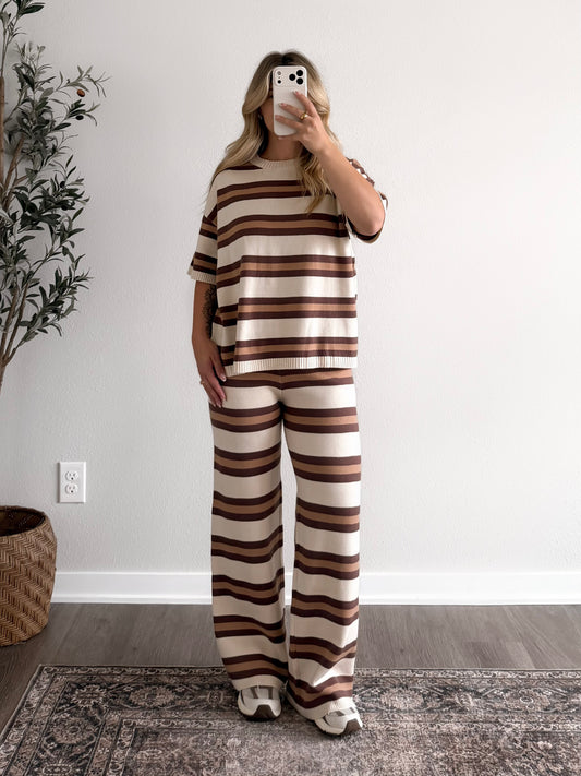 Morning Brew Stripe Knit Set