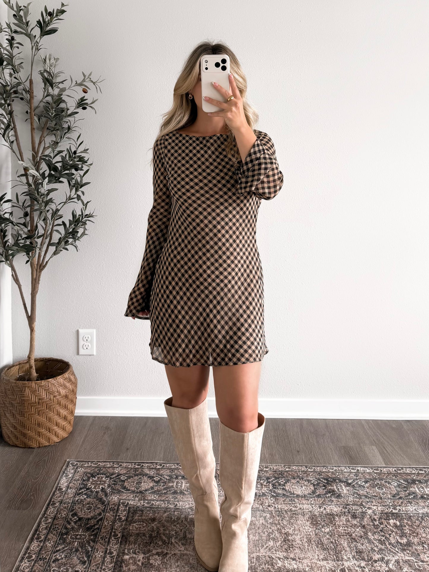 Downtown October Gingham Dress