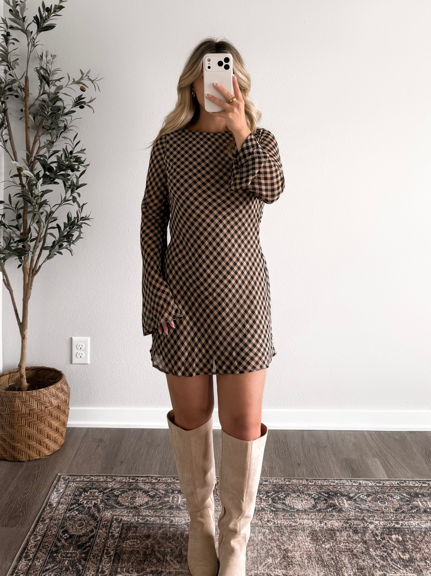 Downtown October Gingham Dress