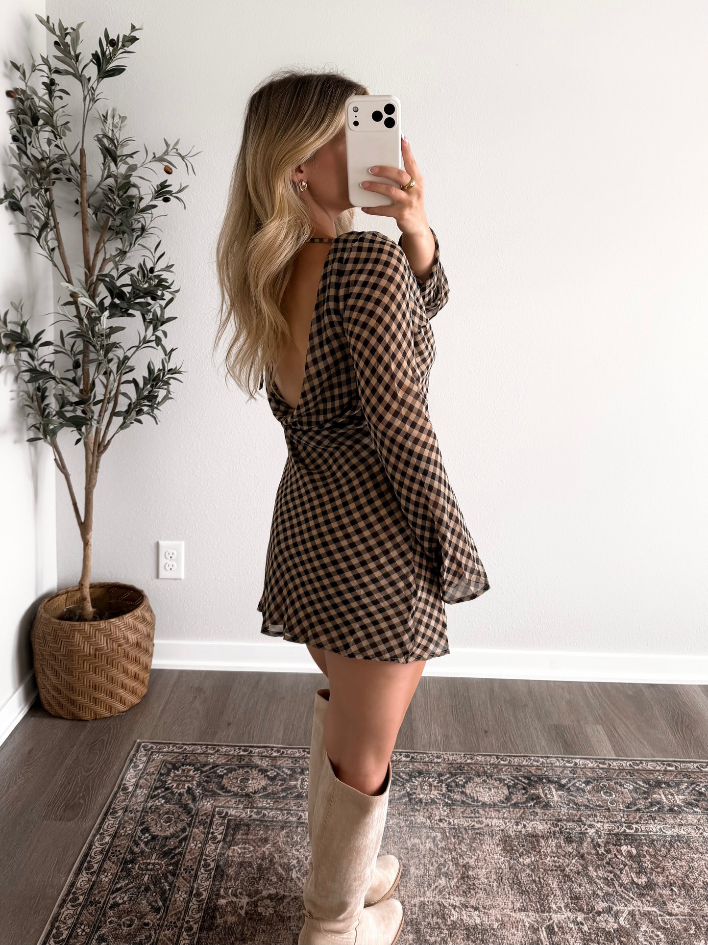 Downtown October Gingham Dress