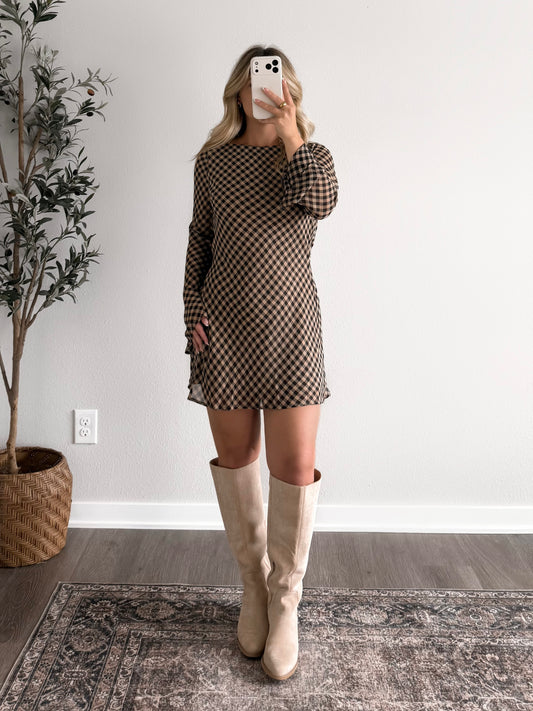 Downtown October Gingham Dress