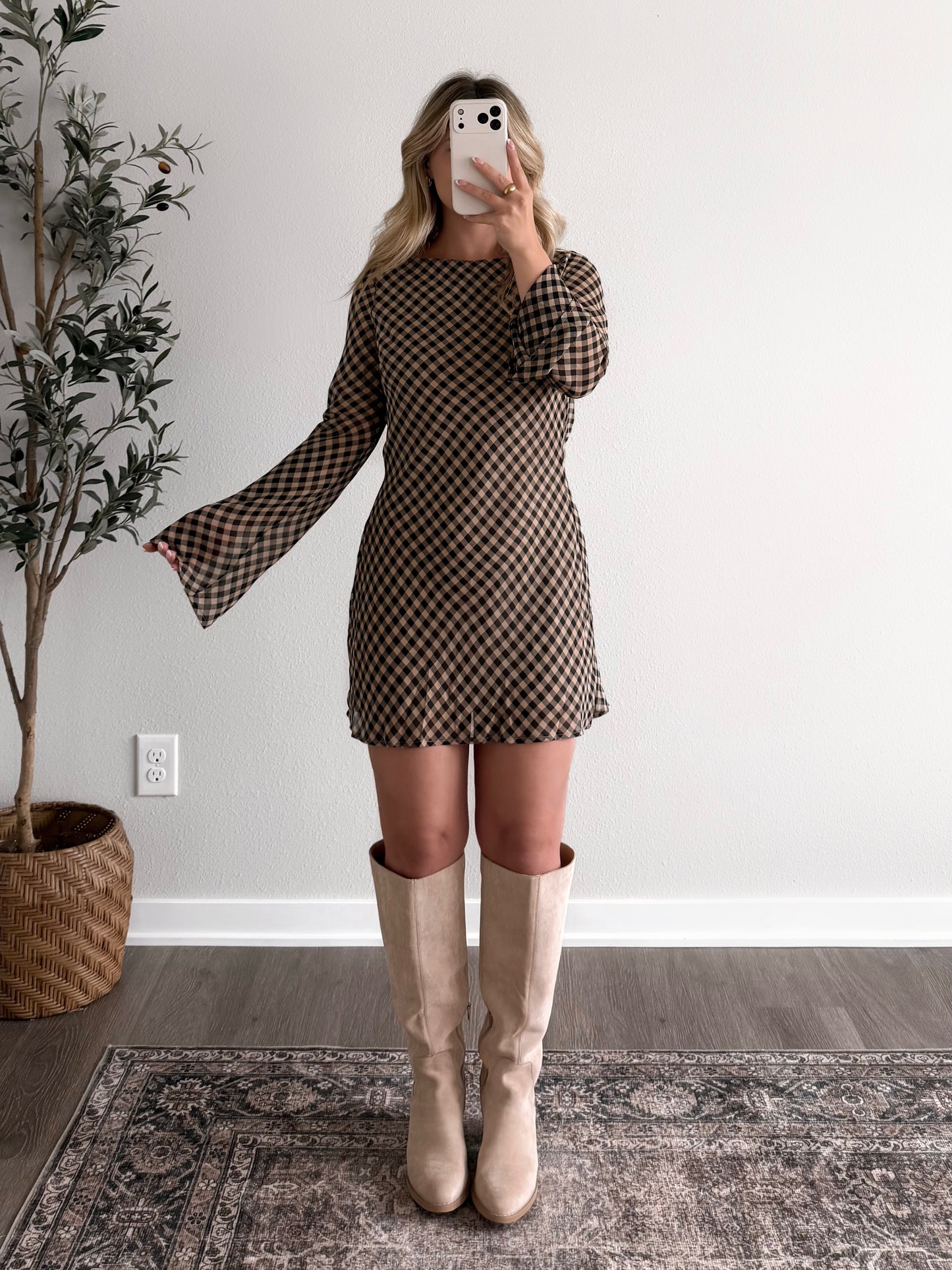 Downtown October Gingham Dress