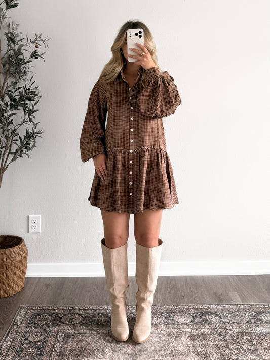 Maple Butter Plaid Dress