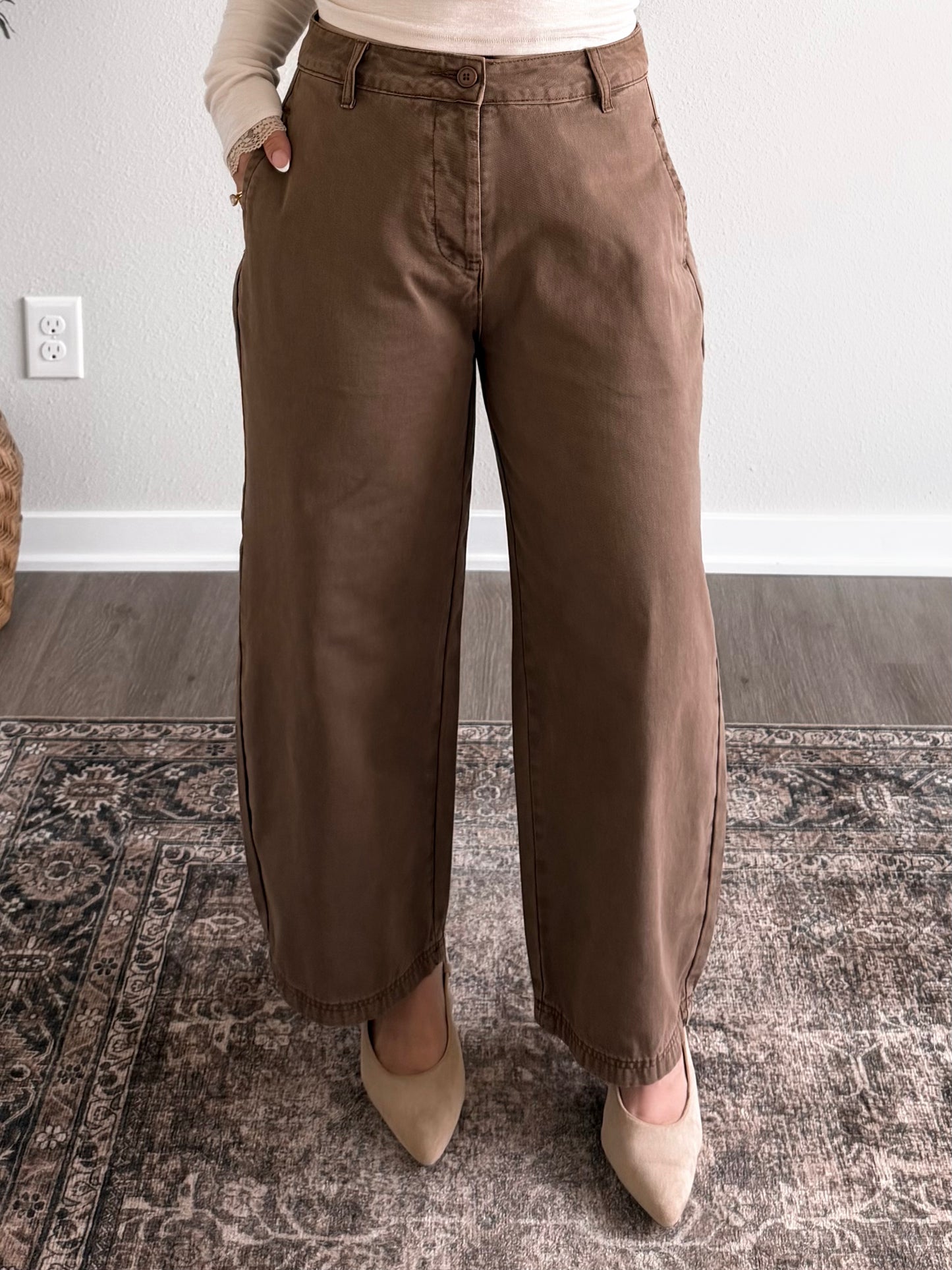 Hazel Cotton Barrel Pant