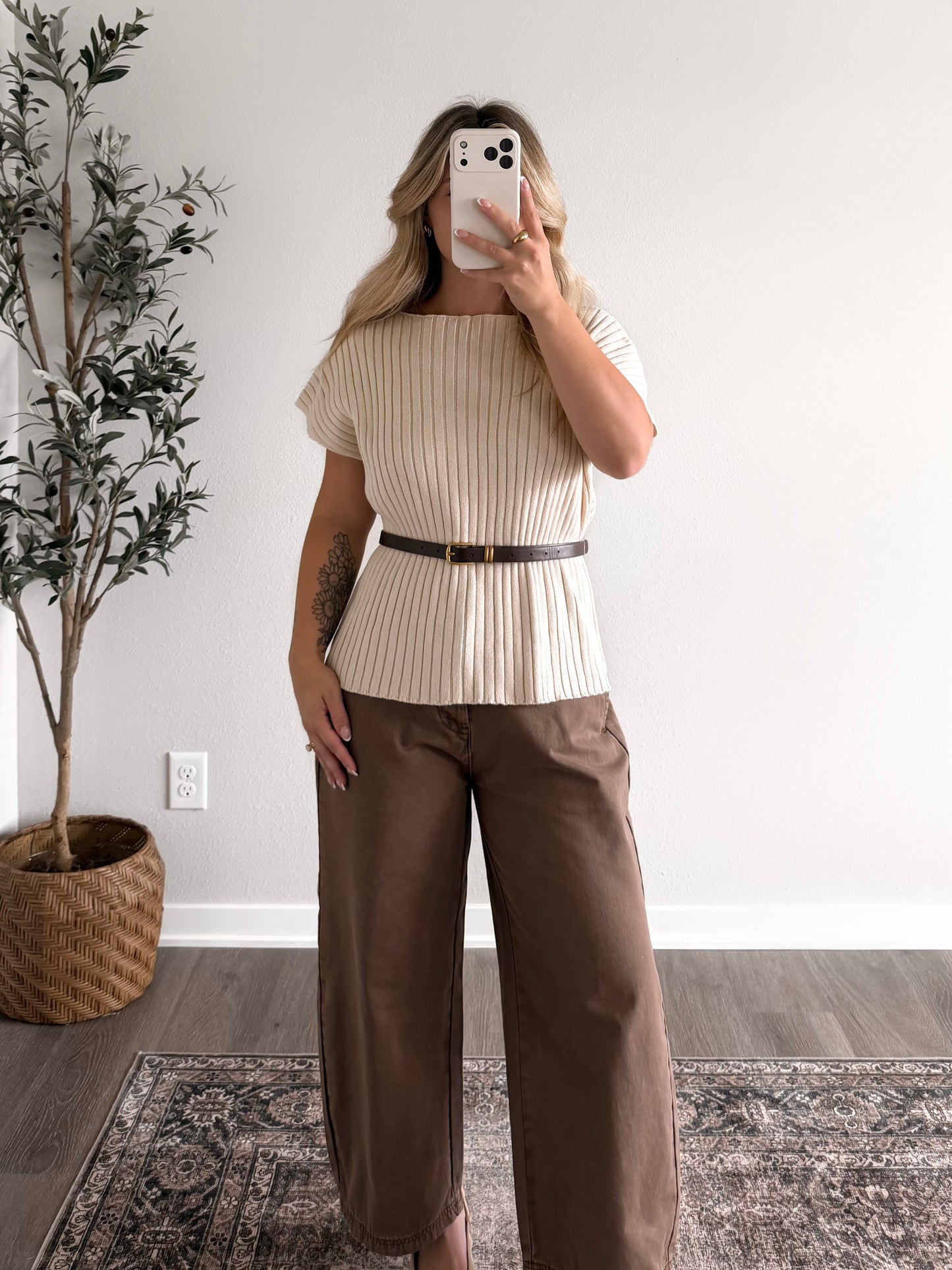 Chai Season Belted Knit Sweater