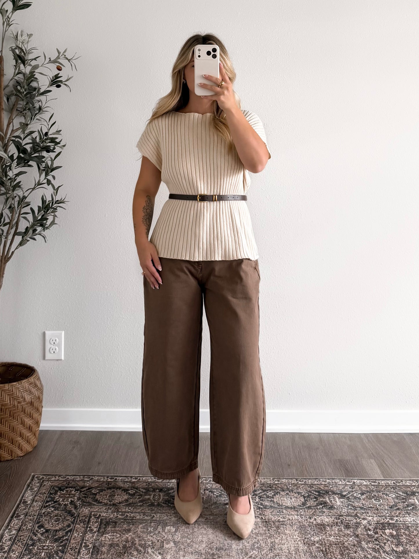 Chai Season Belted Knit Sweater